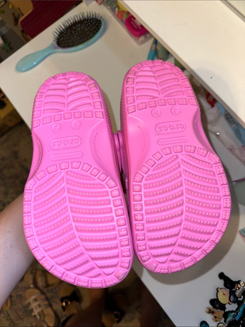 CROCS Kids Lightweight Pink Clog Sandals - Picture 4 of 4